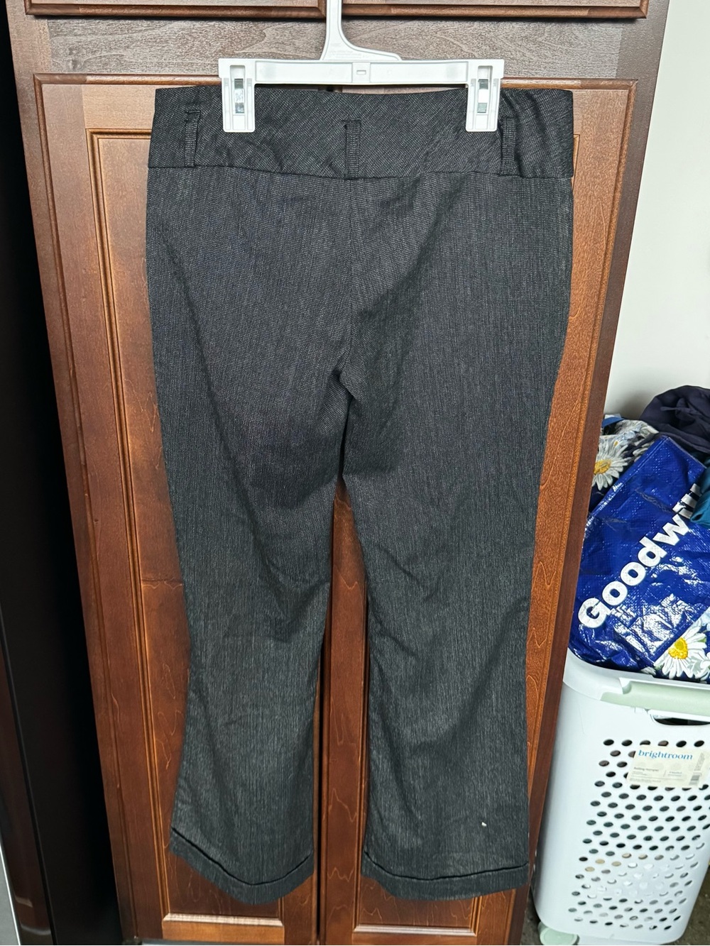 Vintage Y2K Joe Benbasset Charcoal Grey Cuffed Low Rise Wide Leg Dress Pants Siz - Picture 2 of 9